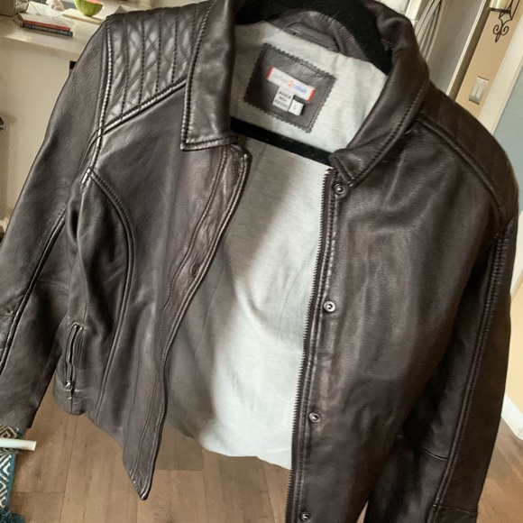 Carbon 2 Cobalt Sloane Leather Jacket 